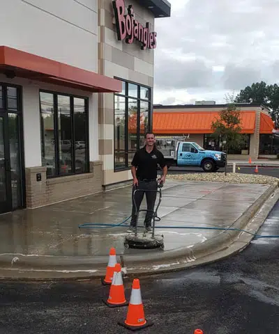 Parking Lot Pressure Washing